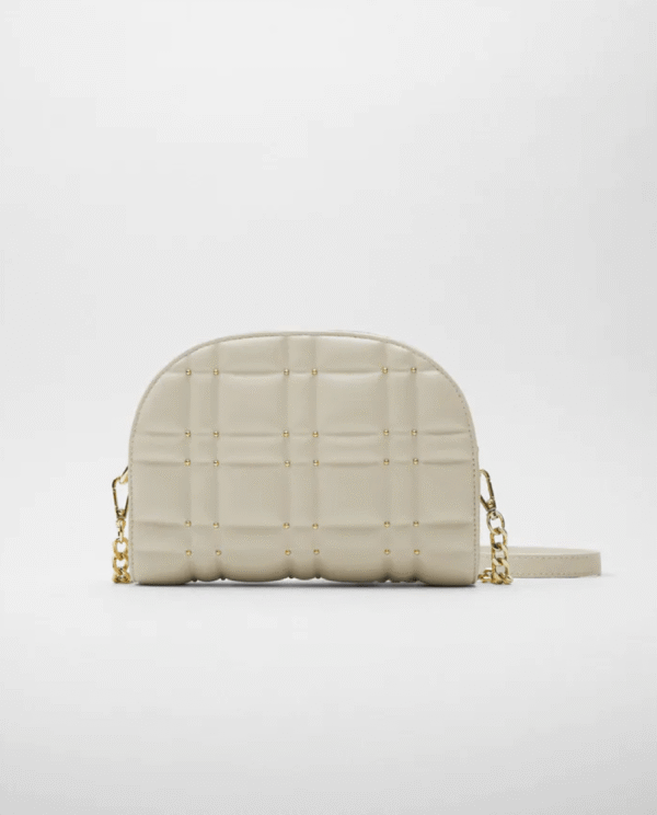 Shop Til You Drop Quilted Handbag - Tan